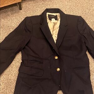 J. Crew Dark Blazer with Gold Accents